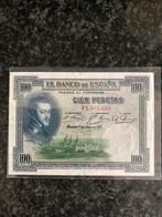 100 peseta’s 1925 Spanje, Postzegels en Munten, Ophalen of Verzenden, Overige landen, Los biljet