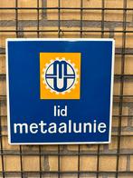 Lid Metaalunie emaille bord, Reclamebord, Gebruikt, I, Ophalen of Verzenden