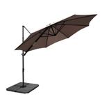 Bois le Duc Zweefparasol grijs 300x300 incl hoes, Tuin en Terras, Ophalen, 3 tot 4 meter, Kantelbaar, Zweefparasol