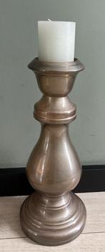 Prachtige bronzen kandelaar met kaars, Ophalen, Zo goed als nieuw, Minder dan 25 cm