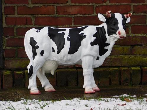 Koe met Hoorns - M - Polystone - Gedetailleerd, Tuin en Terras, Tuinbeelden, Nieuw, Verzenden