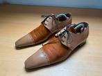 Stefano Branchini Italiaanse Schoenen Cognac Maat 42.5/43, Verzenden, Zo goed als nieuw, Bruin, Veterschoenen