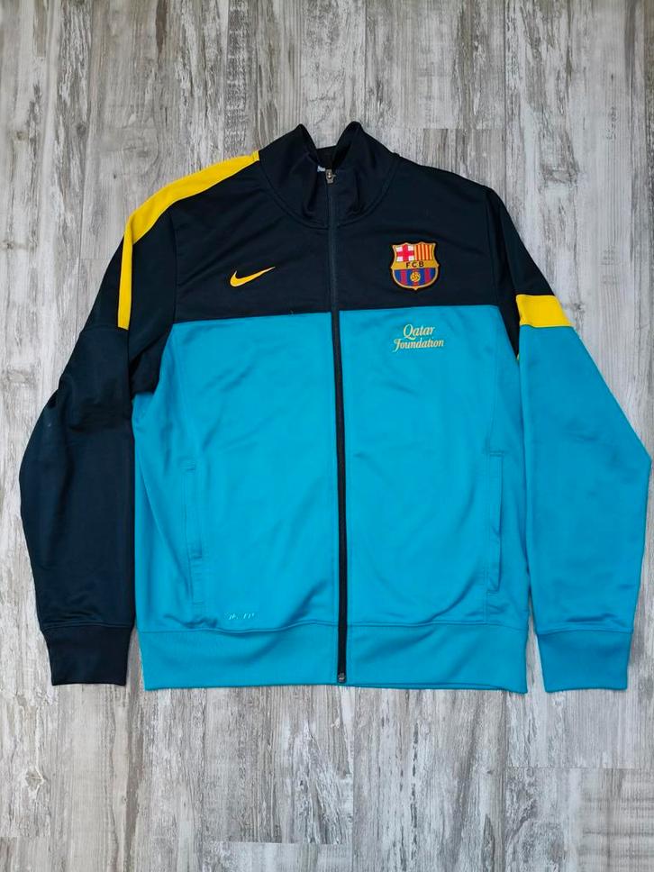 Nike FC Barcelona Trainingsjack, Kleding | Heren, Sportkleding, Gedragen, Voetbal, Maat 52/54 (L), Blauw, Ophalen of Verzenden