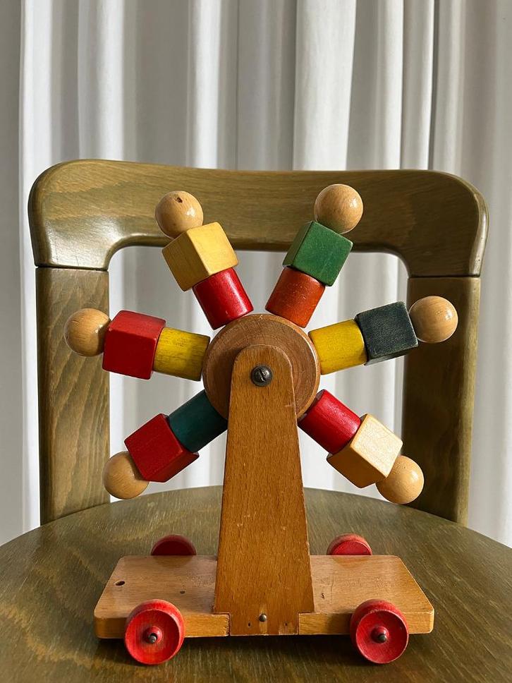 Vintage houten blokkenmolen Nooitgedagt IJlst, Kinderen en Baby's, Speelgoed | Houten speelgoed, Gebruikt, Ophalen of Verzenden