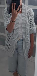 Prachtig oversized boho ibiza stijl grof gehaakt vest, Lee and me, Verzenden, Nieuw, Grijs