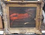 Oud schilderij stilleven. Kreeft op een schaal., Antiek en Kunst, Ophalen of Verzenden