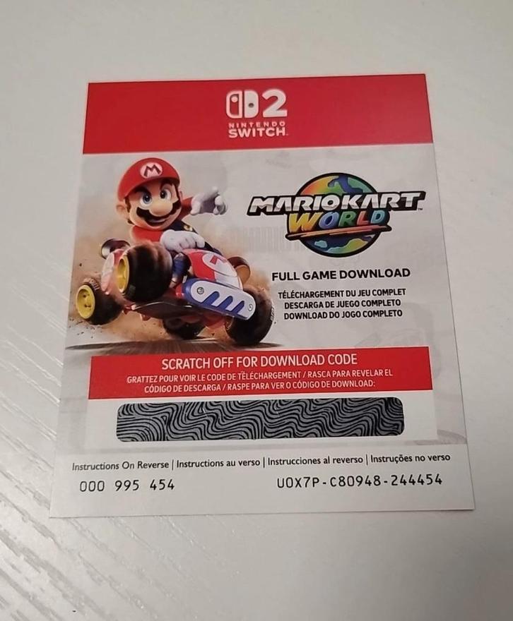 Mario Kart World Download Code, Spelcomputers en Games, Games | Nintendo Switch, Nieuw, Racen en Vliegen, 3 spelers of meer, Vanaf 3 jaar