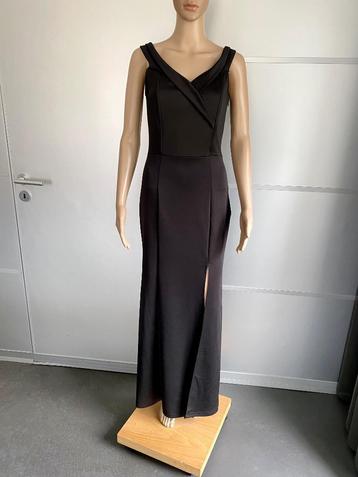 i675 Lange feestjurk maat S=36 jurk jurkje lang zwart beschikbaar voor biedingen