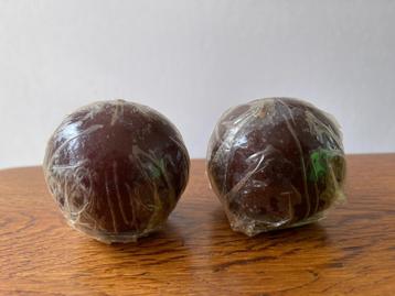 2 "Bolkaarsen" Kleur: Bruin Jaren 70/80 Nieuw in Verpakking beschikbaar voor biedingen