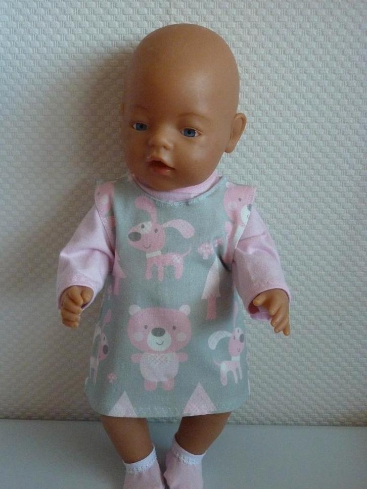 Overgooier en t-shirt past de baby born nu 20 % korting, Kinderen en Baby's, Speelgoed | Poppen, Nieuw, Babypop, Ophalen of Verzenden