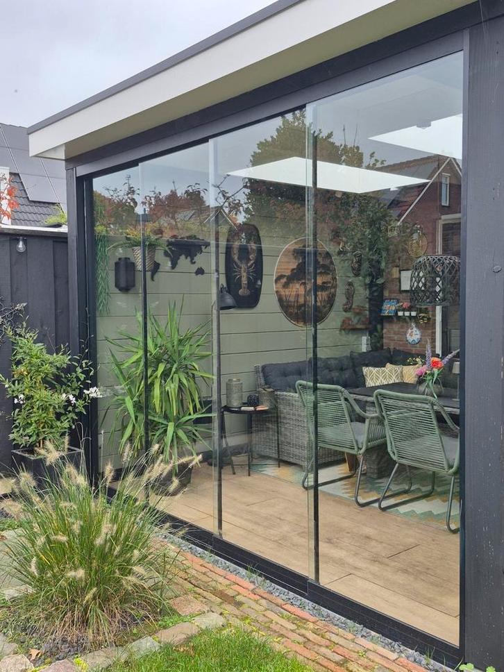 Glazen schuifdeur tbv overkapping te koop!, Tuin en Terras, Overkappingen, Gebruikt, Veranda, Ophalen
