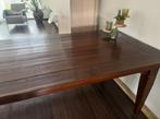 Prachtige donkere houten eettafel, met Indische uitstraling., Huis en Inrichting, Tafels | Eettafels, Ophalen, Modern-klassiek-“Indisch””