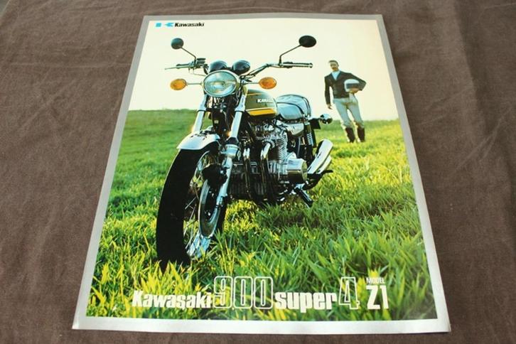 Kawasaki 900 Z1 super 4 verkoop folder brochure, Motoren, Handleidingen en Instructieboekjes, Kawasaki, Ophalen of Verzenden