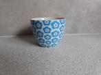 Mok 7x9 cm. Blauw Bloemen Royal Raja Douwe Egberts, Huis en Inrichting, Ophalen of Verzenden, Zo goed als nieuw, Overige stijlen