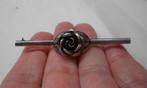 Zilveren vintage Teka broche roos nr.354, 4 tot 7 cm, Verzenden, Zo goed als nieuw, Zilver
