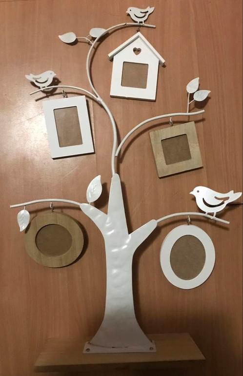 Decoratie boompje met fotolijstjes en vogels,metaal en hout, Audio, Tv en Foto, Fotografie | Fotolijsten, Zo goed als nieuw, Ophalen of Verzenden