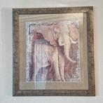Prachtige lijst met olifanten schilderij, Ophalen, Zo goed als nieuw, Schilderij, 100 tot 125 cm