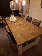 Mooie houten eettafel Lizzano, Huis en Inrichting, Ophalen, Gebruikt, Landelijk, 4 tot 6 stoelen