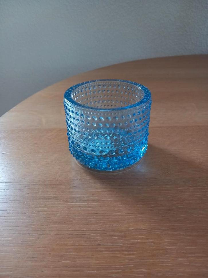 Iittala kastehelmi waxinelichthouder, Huis en Inrichting, Woonaccessoires | Kandelaars en Kaarsen, Zo goed als nieuw, Minder dan 25 cm