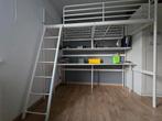 IKEA Hoogslaper Wit met Bureau, Ophalen, Eenpersoons, Zo goed als nieuw, 200 cm