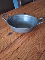 Vintage Tinnen Fruitschaal met Handvatten, Antiek en Kunst, Antiek | Tin, Ophalen of Verzenden