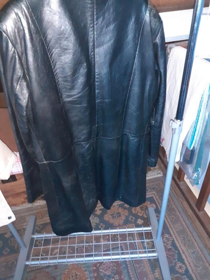 lederen damesjas, Kleding | Dames, Jassen | Winter, Zo goed als nieuw, Maat 38/40 (M), Zwart, Ophalen of Verzenden