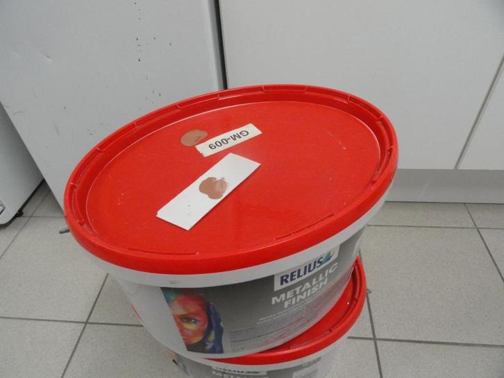 RELIUS MUURVERF METTALLIC GOUD KLEURIG, Doe-het-zelf en Verbouw, Verf, Beits en Lak, Nieuw, Verf, 20 liter of meer, Overige kleuren