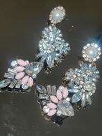 Elegante strass oorbellen, Met kristal, Overige materialen, Hangers, Wit