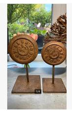 2 x zware metalen stand met “Munt gewicht” afdruk, Antiek en Kunst, Curiosa en Brocante, Ophalen of Verzenden