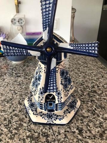 Delfsblauwe molen , antiek beschikbaar voor biedingen