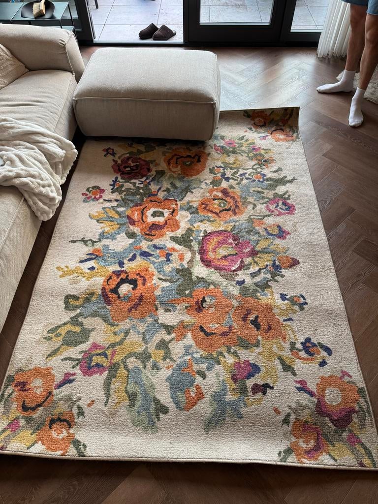 Kleed karwei 160 x 230, Ophalen, Gebruikt, Wit, 150 tot 200 cm