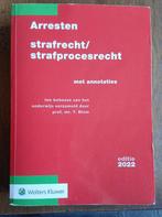 Arresten strafrecht/ strafprocesrecht met annotaties (2022), Boeken, Studieboeken en Cursussen, Ophalen of Verzenden, Gelezen