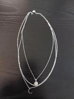Costes zilverkleurige ketting, Sieraden, Tassen en Uiterlijk, Ophalen of Verzenden, Zo goed als nieuw, Zilver, Overige materialen