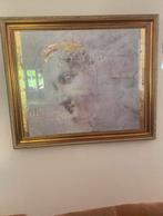 Twee grote brocante lijsten met afbeeldingen (130x110 cm), Huis en Inrichting, Woonaccessoires | Lijsten, Overige materialen, Gebruikt