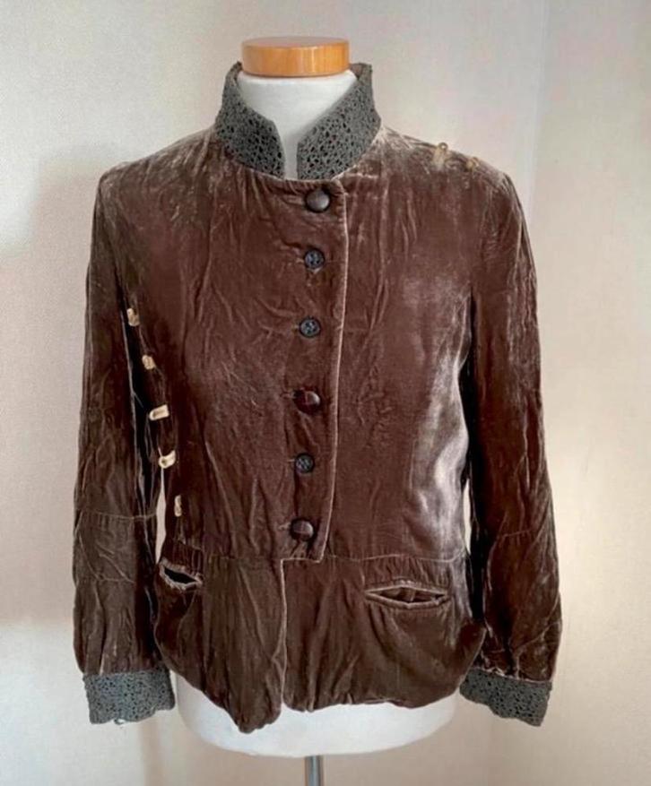 One Step fluwelen jasje - maat 42, Kleding | Dames, Jasjes, Kostuums en Pakken, Zo goed als nieuw, Jasje, Maat 42/44 (L), Ophalen of Verzenden