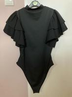 Zwarte body met roesjes, Kleding | Dames, Zwart, Maat 42/44 (L), Nieuw, Ophalen of Verzenden