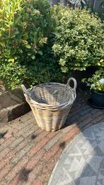 Rieten stevige hengselmand, Ophalen, Zo goed als nieuw, Rond, Minder dan 60 cm