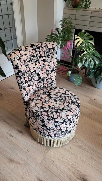 Vintage boudoir stoel met opbergruimte - Jaren '50 beschikbaar voor biedingen