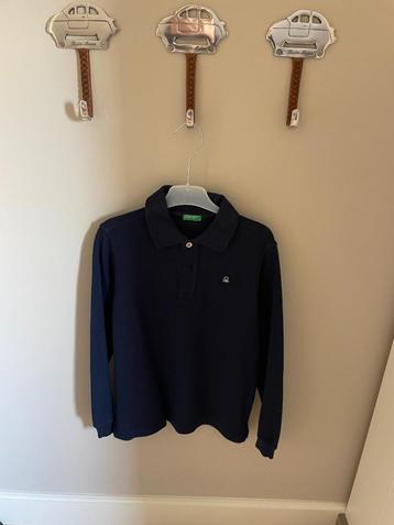 Polo lange mouw donker blauw maat 128 Benetton beschikbaar voor biedingen