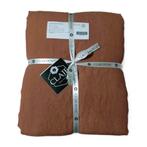 100% linnen kussenslopen 50x70 (set van 2) Dark Terra, Eenpersoons, Bruin, Hoeslaken of Sloop, Nieuw