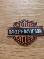 Harley Davidson metalen sticker 3D rood zwart aluminium