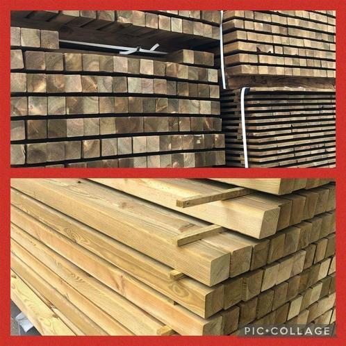 Schutting planken | Grenen | palen | balken | rabat, Huis en Inrichting, Tafels | Eettafels, Nieuw, 200 cm of meer, Vijf personen of meer