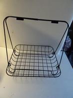 zwarte metalen mand / opbergmand met hengsel, Overige materialen, Gebruikt, Mand, Rond