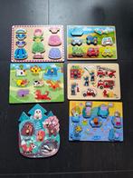 6 Houten Puzzels voor Kinderen, 2 tot 4 jaar, Gebruikt, 10 tot 50 stukjes, Ophalen of Verzenden