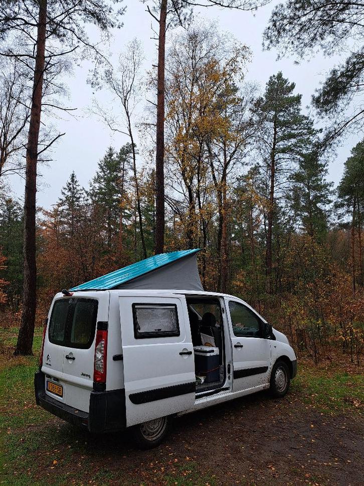 Kampeerauto/camper Citroën Jumpy 2015 met Hefdak, Auto's, Citroën, Particulier, Overige modellen, Achteruitrijcamera, Airbags