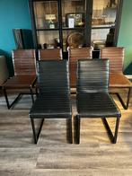 6 eetkamer stoelen, Huis en Inrichting, Stoelen, Ophalen, Overige materialen, Gebruikt, Bruin
