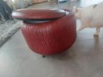 Retro poef, Ophalen, Rond, Minder dan 50 cm, Minder dan 50 cm