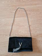 Valentino velvet zwarte tas (groot), Ophalen of Verzenden, Gebruikt, Zwart