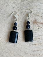 Uitverkoop! Oorbellen met goudzand blauw, verzilverd., Sieraden Uitverkoop, Verzenden, 1508BD, Nieuw