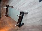 Moderne glazen salontafel, Huis en Inrichting, Tafels | Salontafels, Ophalen, Gebruikt, 50 tot 100 cm, 50 tot 100 cm